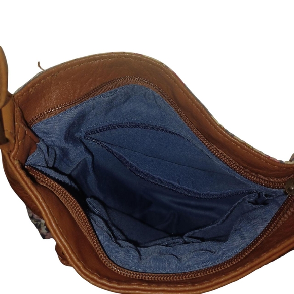 American Eagle Outfitters Floral Crossbody Bag - Brown and Blue - Picture 3 of 3